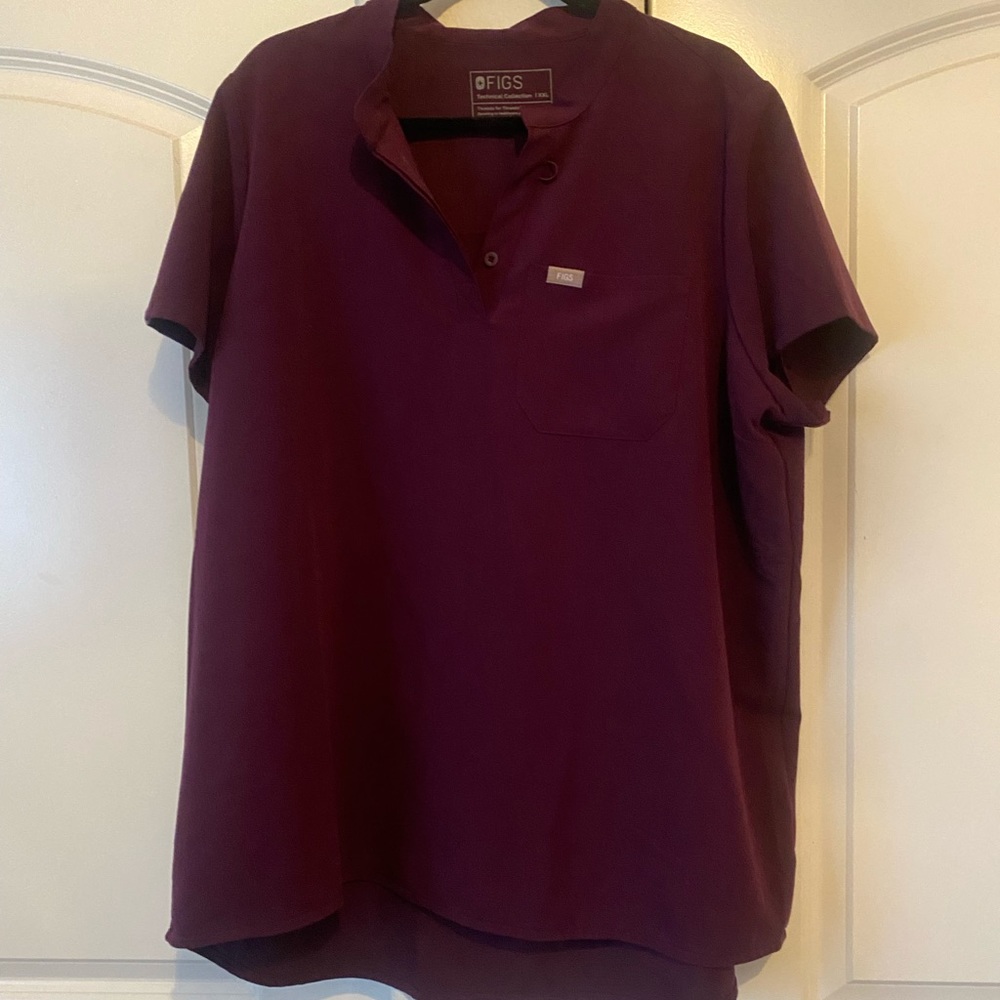 Figs XXL Maternity Tunic in Deep Purple